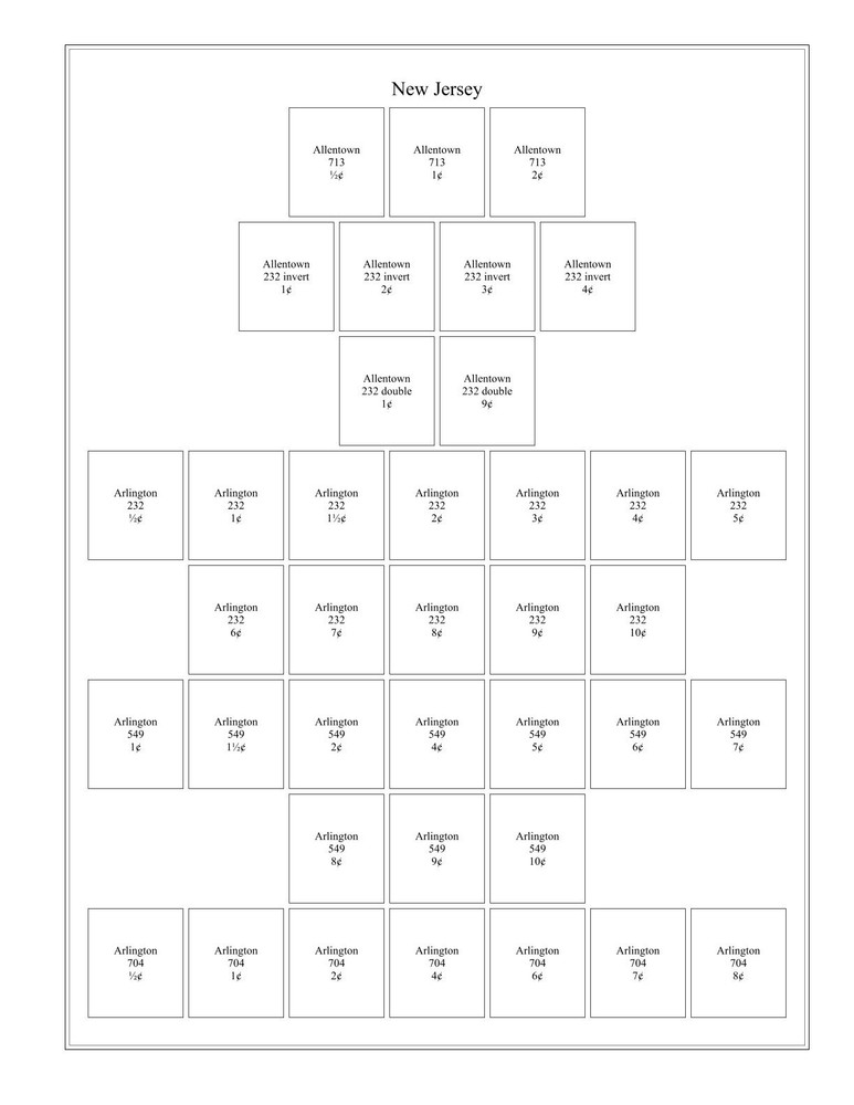 New Jersey Precancel Washington Bicentennial 73 Pages in Sheet Protectors