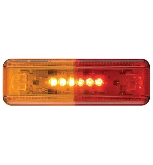 Optronics MCL-67ARB Red/Amber LED Thin Line Side Marker / Clearance Light