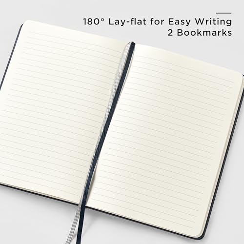 Lined Journal and Pen Set, A5 Leather Journal Royal Blue 1 Pack-Lined