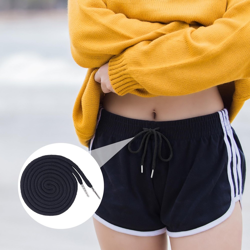2pcs Drawstring Cord w/Spring Threader Tool Replacement for Hoodies Pants