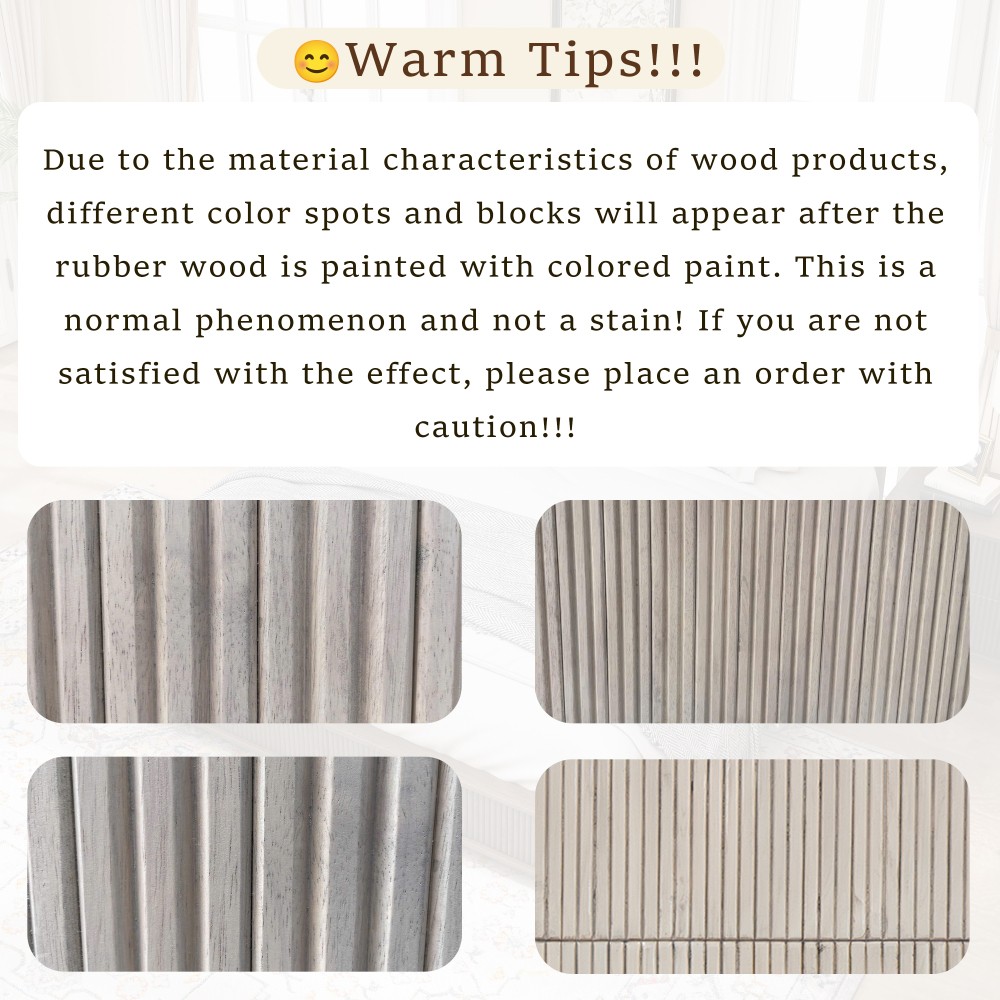 King Platform Bed Frame w/ Solid Wood Headboard, Easy Assembly