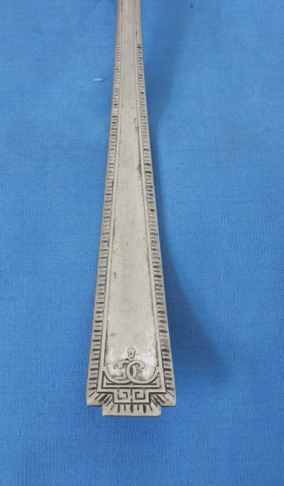 National Silver Silverplate Doric 8" Cold Meat Serving Fork