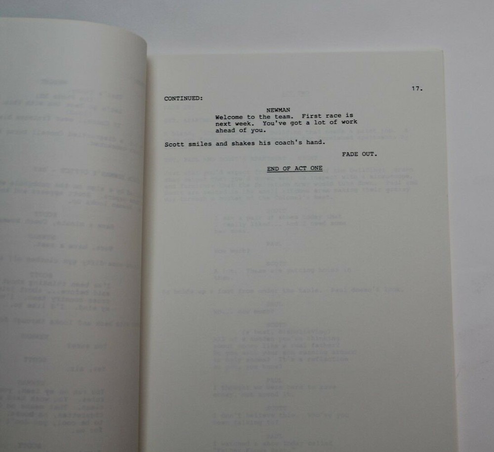 STARMAN / Michael Marks, 1986 alien Sci Fi TV Script "One for the Road"