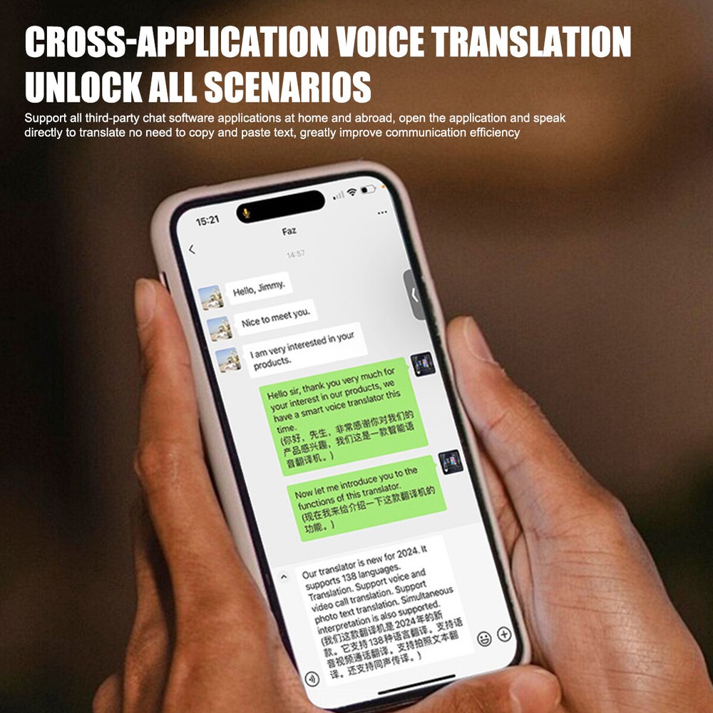 138+ Languages Intelligent AI Translator Simultaneous Interpretation Cross APP