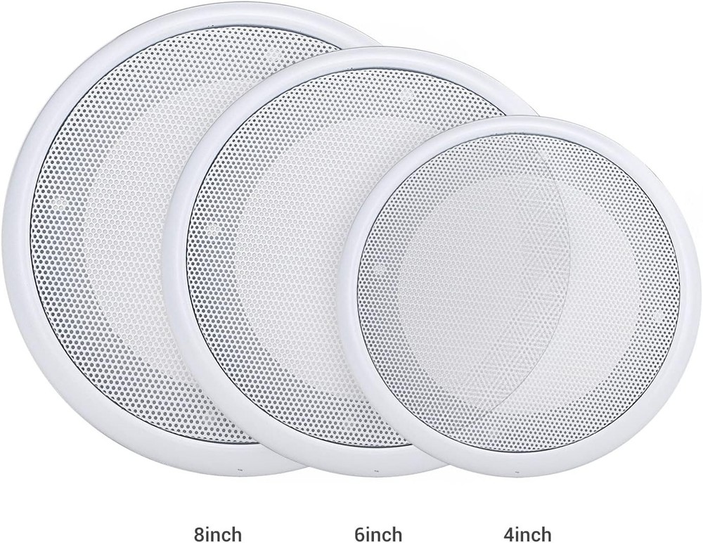 Facmogu 2PCS 8in White Ceiling Speaker Covers, Surface Mount 8 Inch,