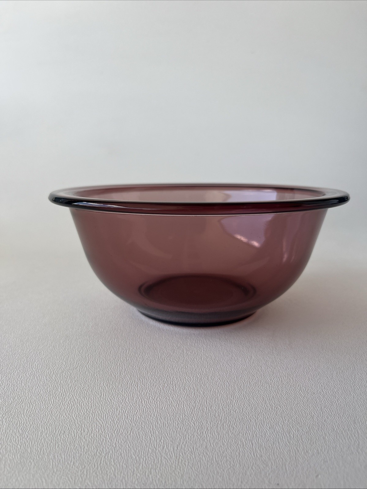 Vintage PYREX Cranberry Glass Mixing/Nesting Bowl # 322 1 Qt 7” Round USA Made