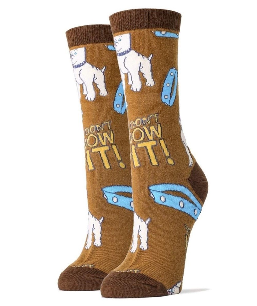 Oooh Yeah! Socks, Womens Cotton Crew Socks (Don't Know Pit)