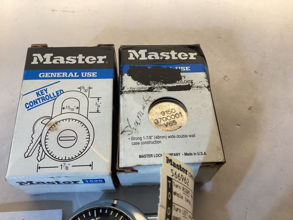 2 NOS Master #1252 combination padlocks