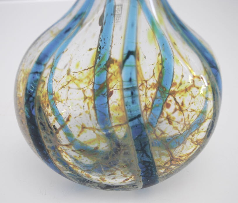 Vintage 1980’s Mdina Art Glass Lollipop Vase A