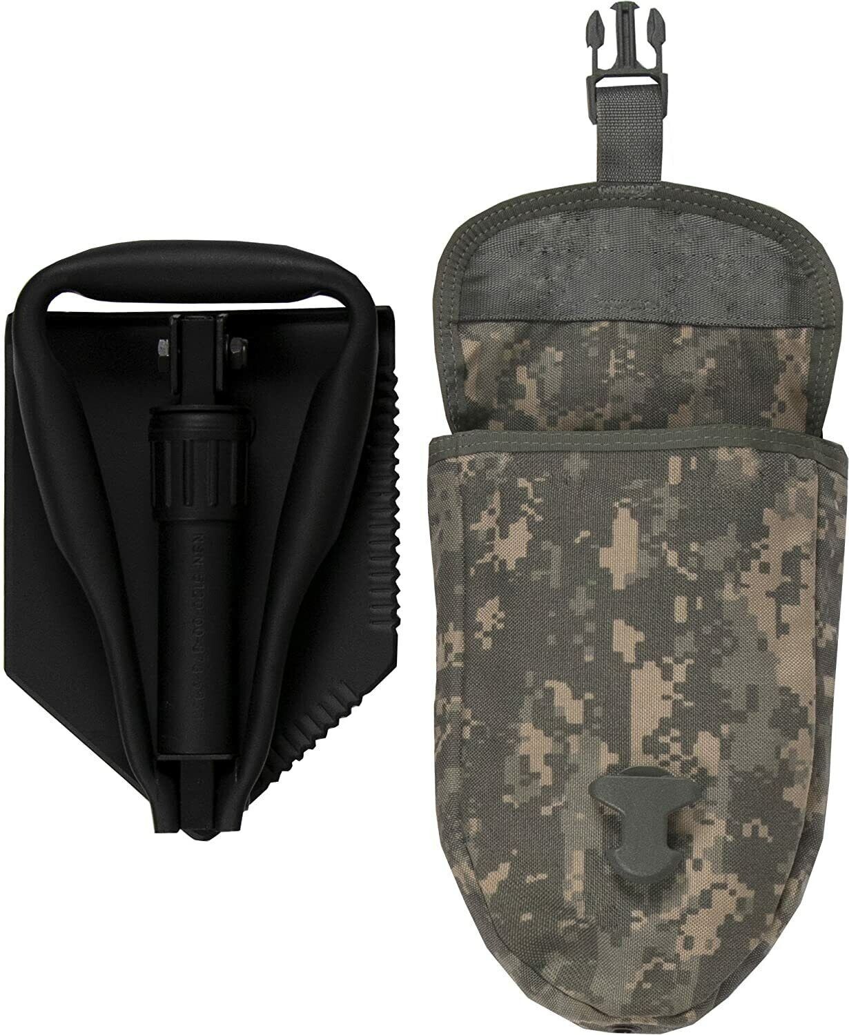 AMES US Military E TOOL ENTRENCHING TOOL SHOVEL & ACU COVER CASE POUCH VGC