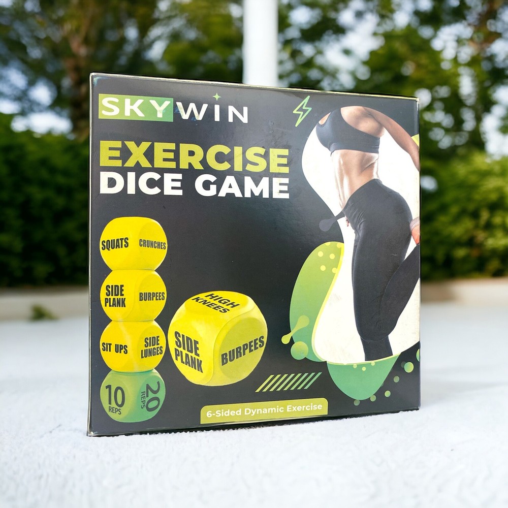 Workout Dice Fun Exercise Dice for Solo or Group Classes, 6-Sided Foam by Skywin