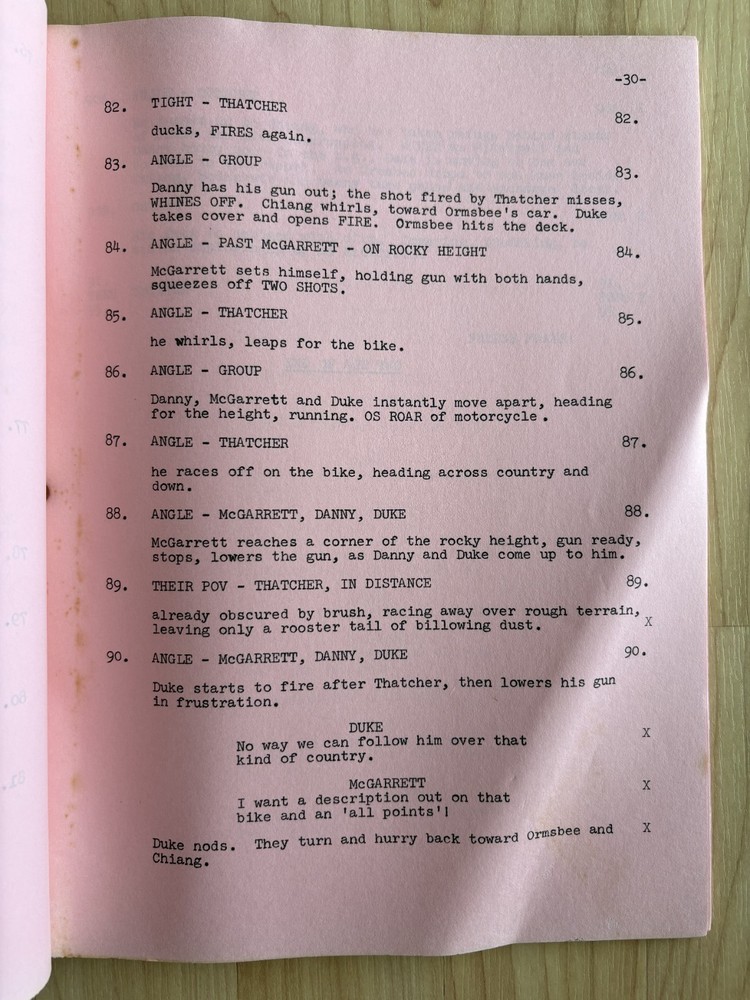Hawaii Five-O 'The Defector' Original Script Final Draft 1975