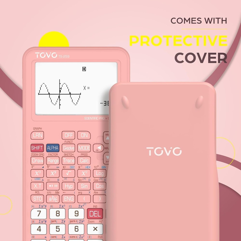 TOVO TS-259 Graphing Calculator | 360 Functions, Large LCD & Intuitive Interface