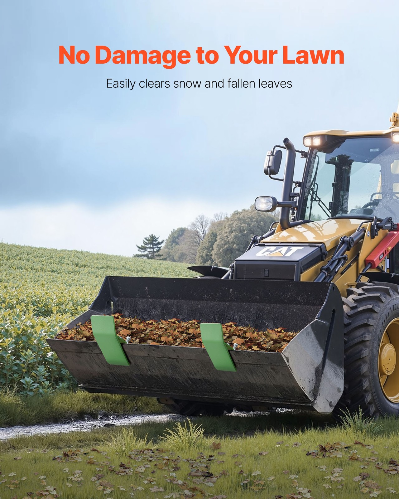 Tractor Bucket Protector 2PCS Heavy Duty Bucket Edge Protectors (Green)