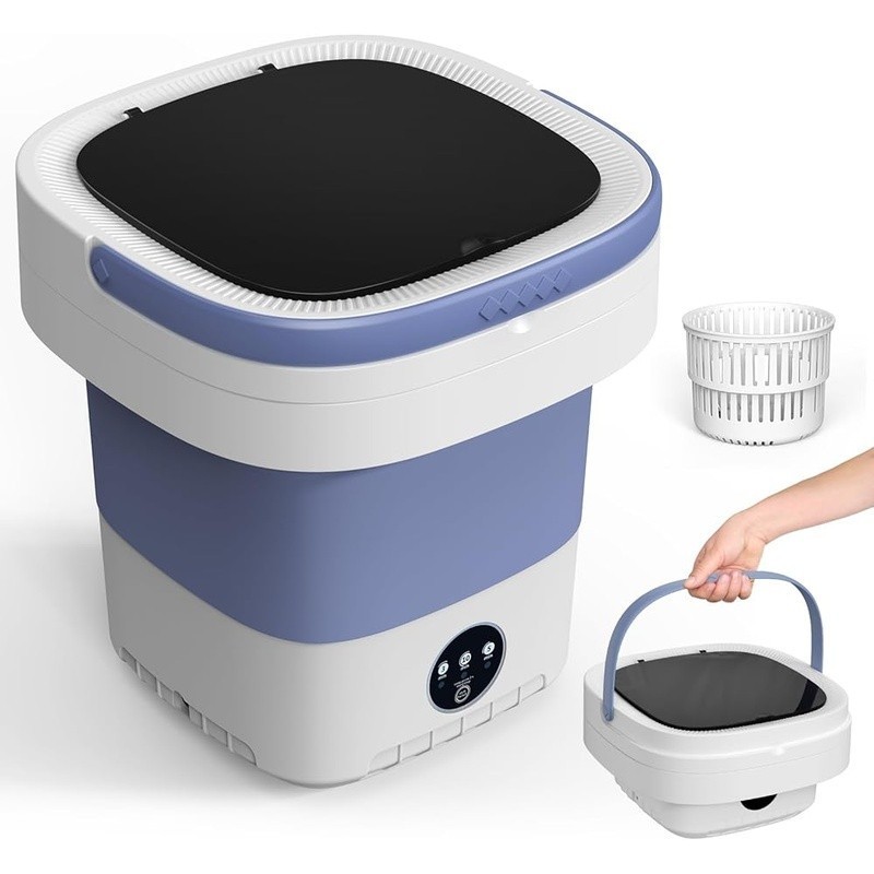 Portable Mini Washing Machine 12L Lightweight Space-saving Intelligent Spin-dry