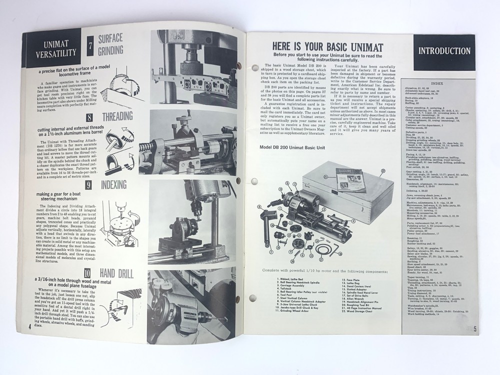 UNIMAT Original MINIATURE MACHINING TECHNIQUES book