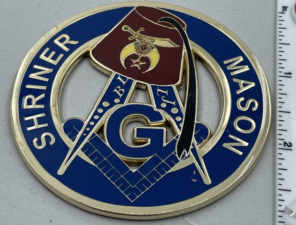 Shriner Mason Cut Out Car Emblem