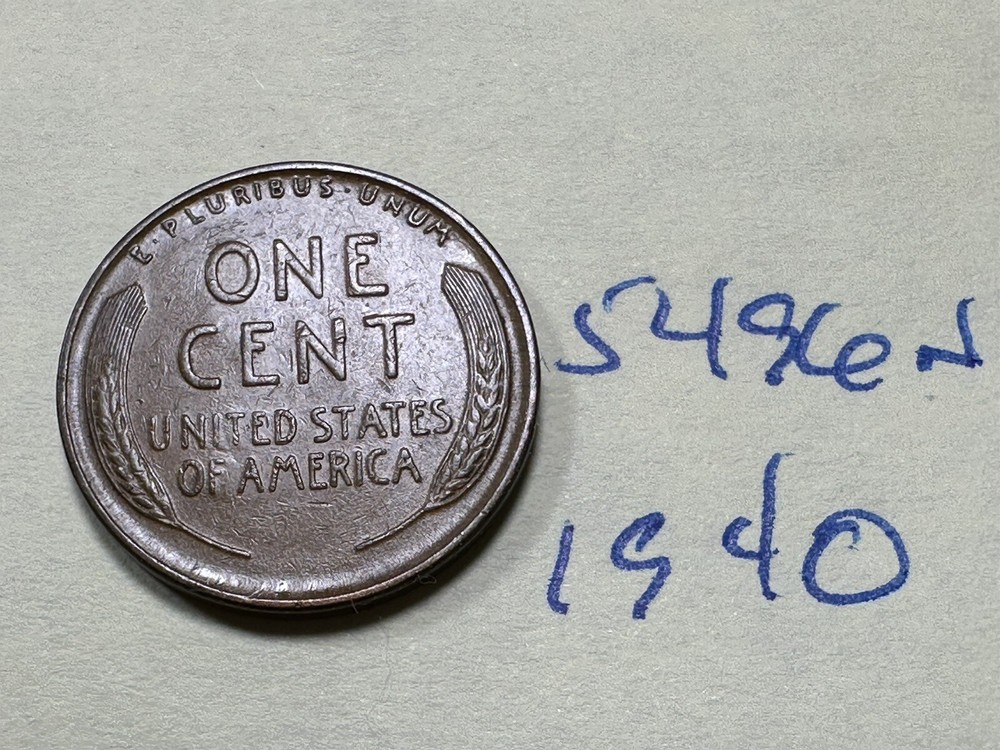 1940 Lincoln Wheat Cent Penny 5496N