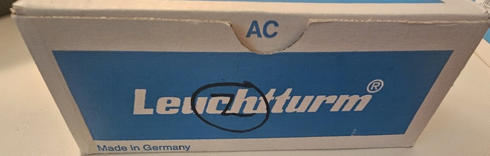 100 Leuchtturm (Lighthouse) HK-2 (2 Strips Approval Card) -Black Plastic in Box