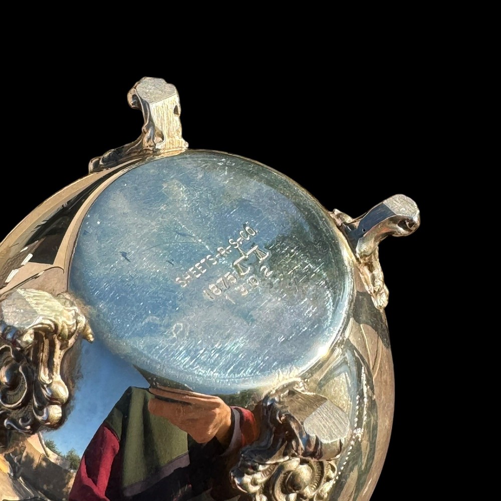 Antique Sheets Rockford 1875 6 Pc Silverplate Coffee Tea Serving Set #1320