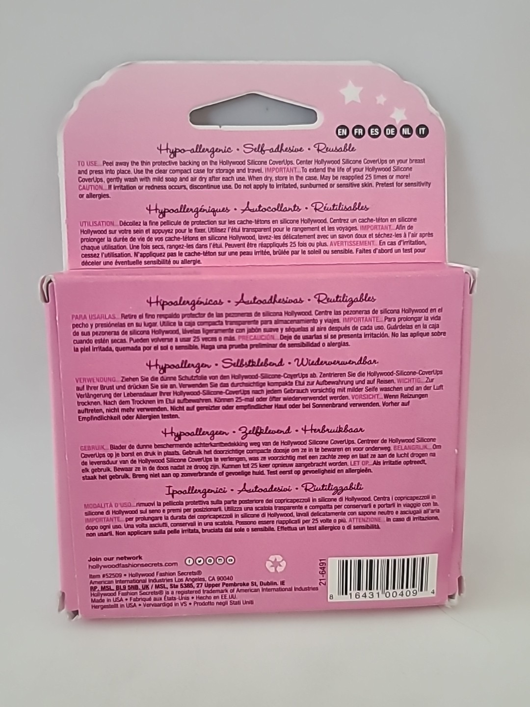 3 PAIRS Hollywood Fashion Secrets Silicone CoverUps MEDIUM Tone Lingerie Accesso