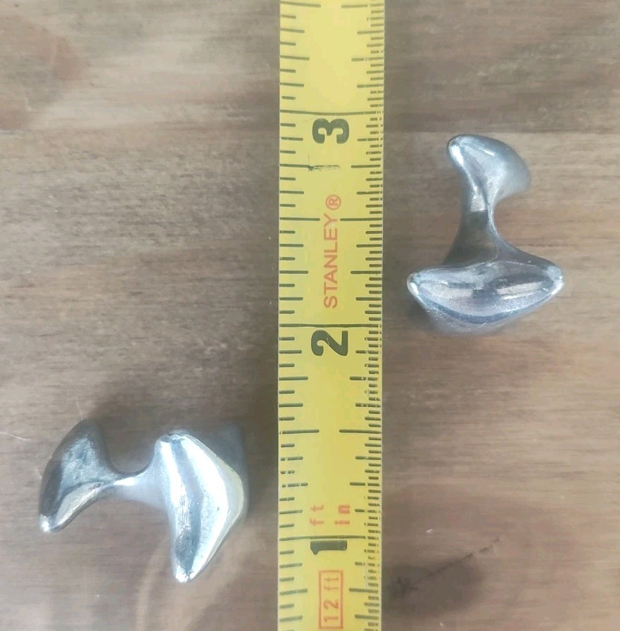 Vintage Asymmetrical Star Shaped Silver Tone Cufflinks