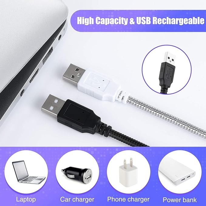 2Pcs Portable USB Touch Switch LED Light for PC Laptop Computer Keyboard Reading