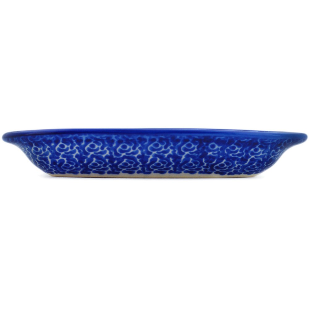 Polish Pottery Condiment Dish 7" Cobalt Dreams