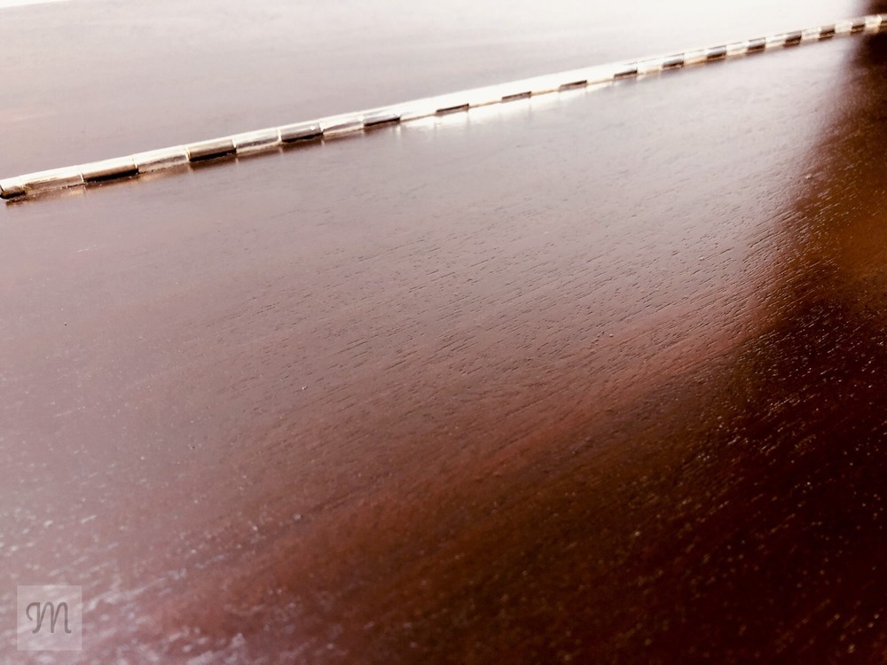 H.E. Shaw Spinet Writing Desk in solid dark Mahogany c.1900