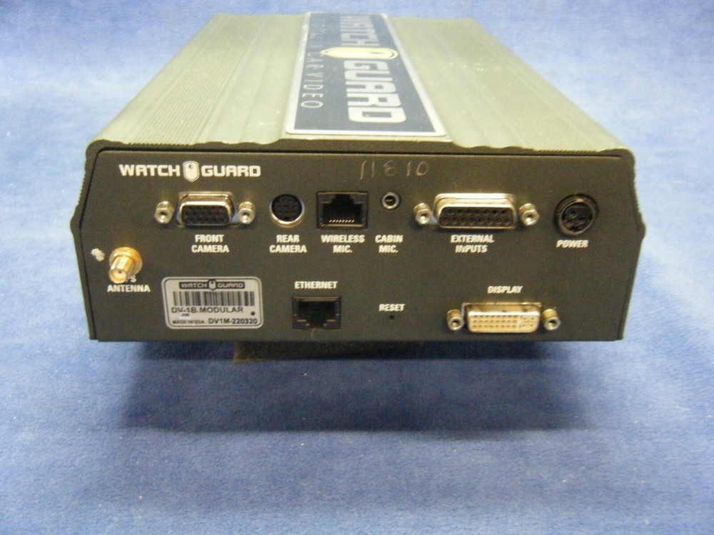 WATCHGUARD DV-1 IN-CAR VIDEO SYSTEM . REFURBISHED BY ELECTRONIC TECHS