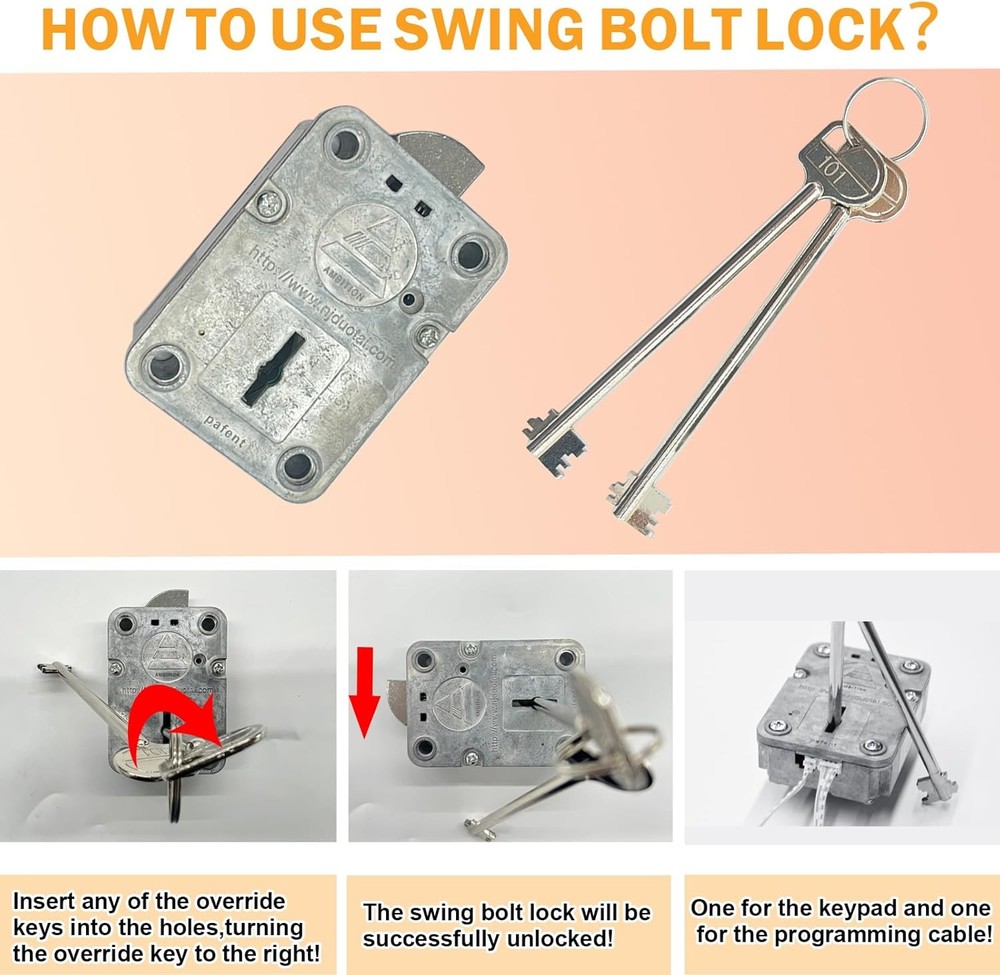 Gun Safe Lock Replacement Time Delay Safe Lock Left Swing Bolt Electronic Lock