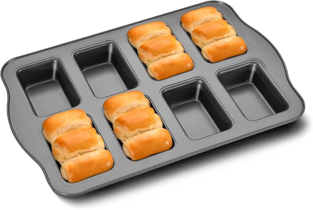 HONGBAKE Mini Loaf Baking Pans, Nonstick Small Cornbread Pan, Tiny Banana Bre...