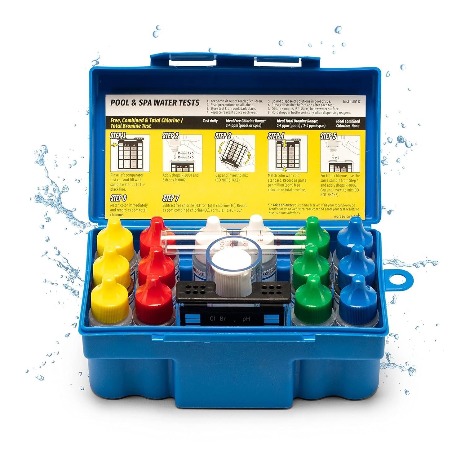 Taylor K-1005 DPD  9-In-1 Pool Test Kit For Free And Total Chlorine