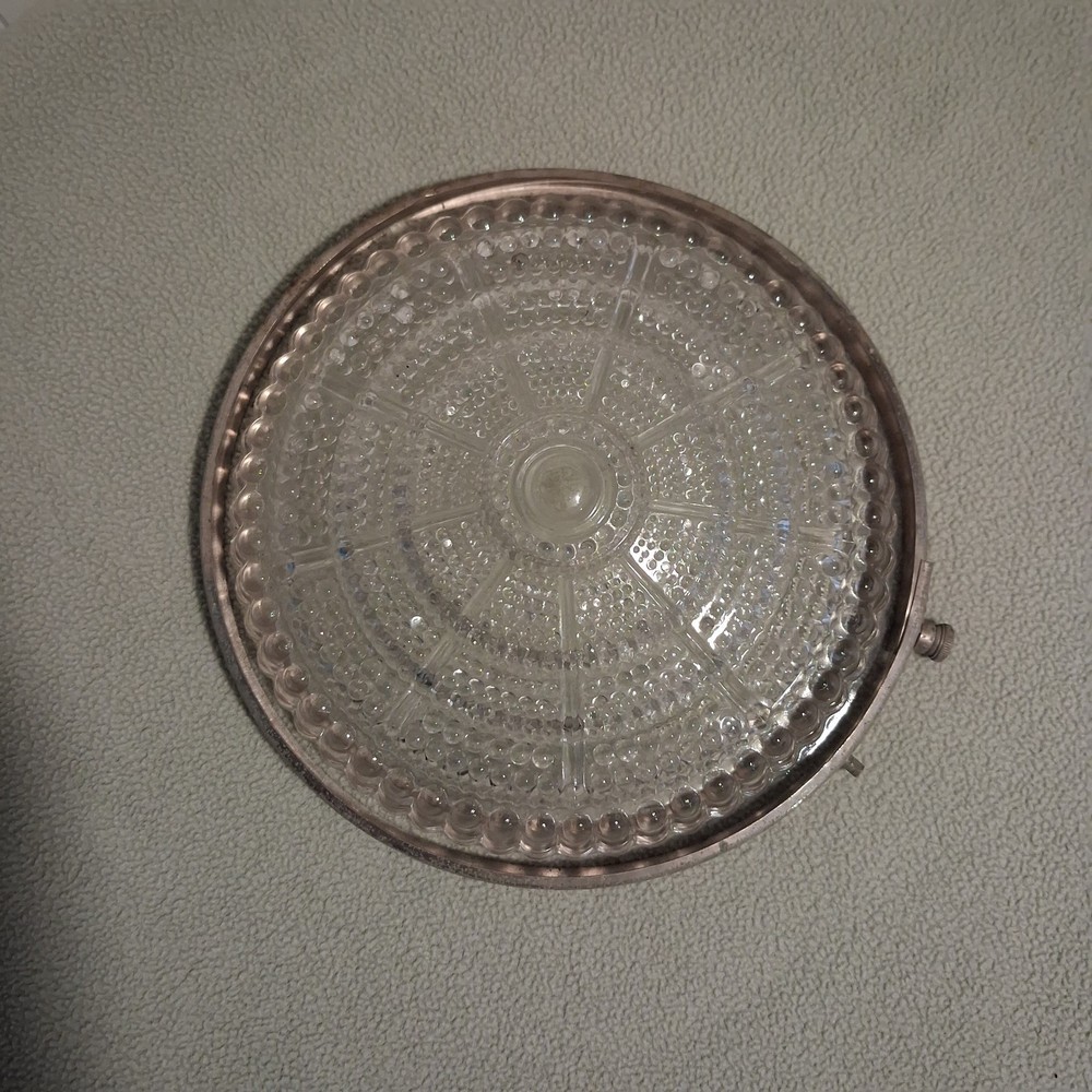 Glass Diffuser w/Retaining Ring Art Deco Flush Mount Pressed Glass OBO