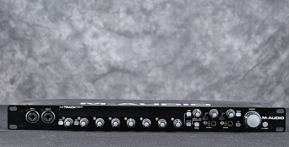 M-Audio M-Track Eight USB Audio Interface – 8 Mic Preamps – Tested - Working