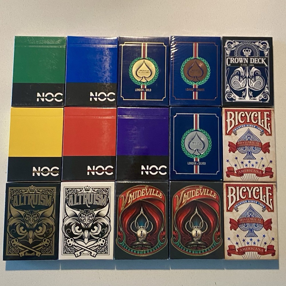 Assorted Card Magic Decks Blue Crown NEW