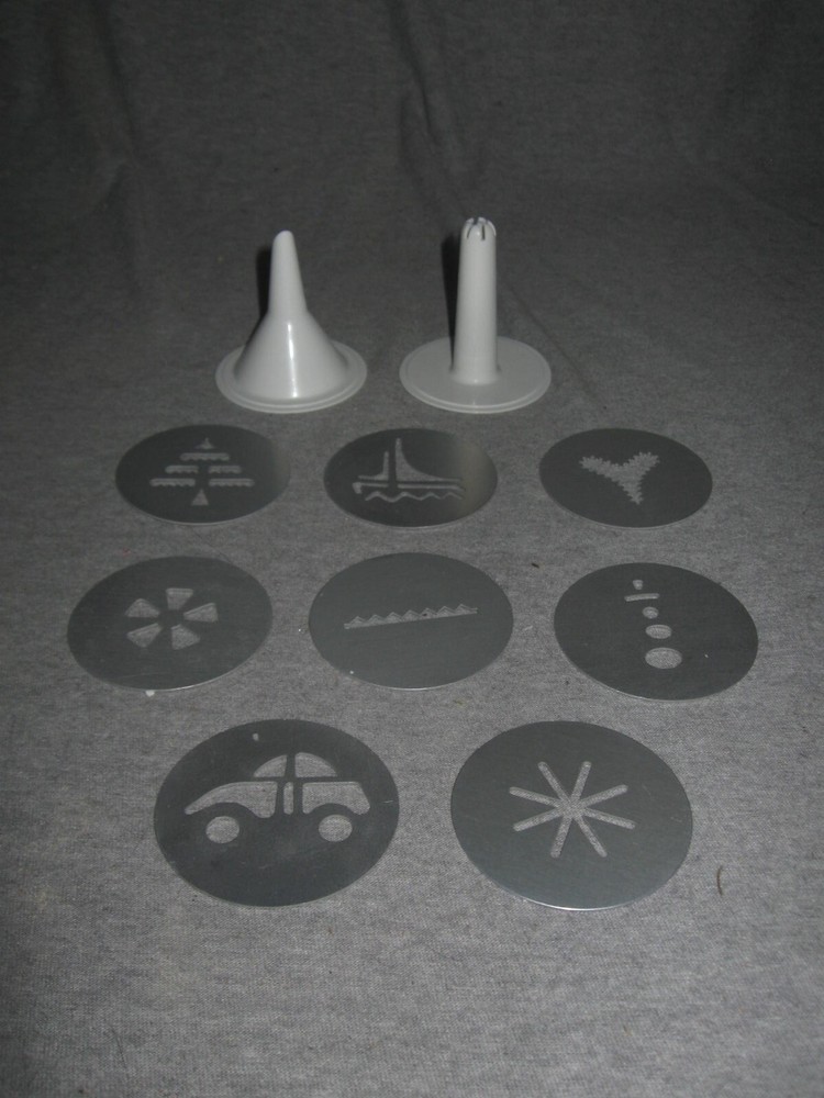 Hamilton Beach Super Shooter 80000 Replacement Cookie Disc Decorator Tips Only