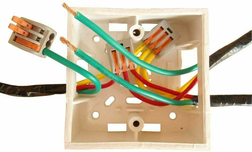 60Pcs Reusable 221 Electrical Connectors Wire Block Clamp Terminals Cable