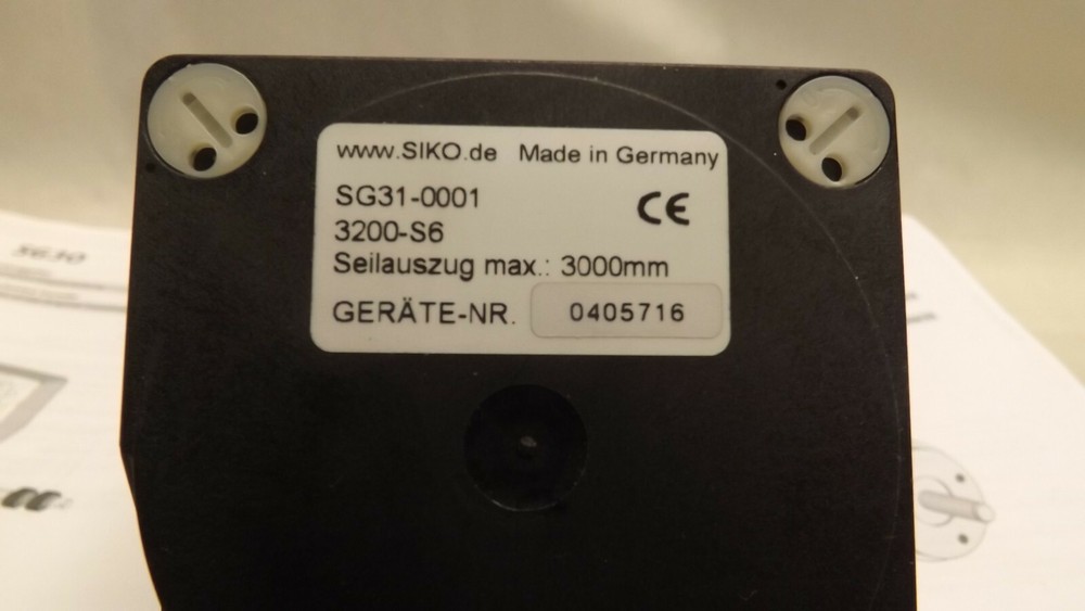 SIKO Wire-actuated encoder SG31 3000 mm & Absolute encoder WV36M/CAN