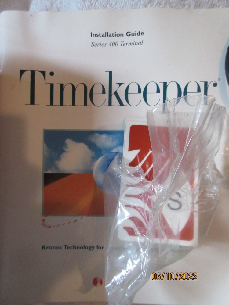 KRONOS TIMEKEEPER Series 400 TIME CLOCK w/ access cards NEVER USED???