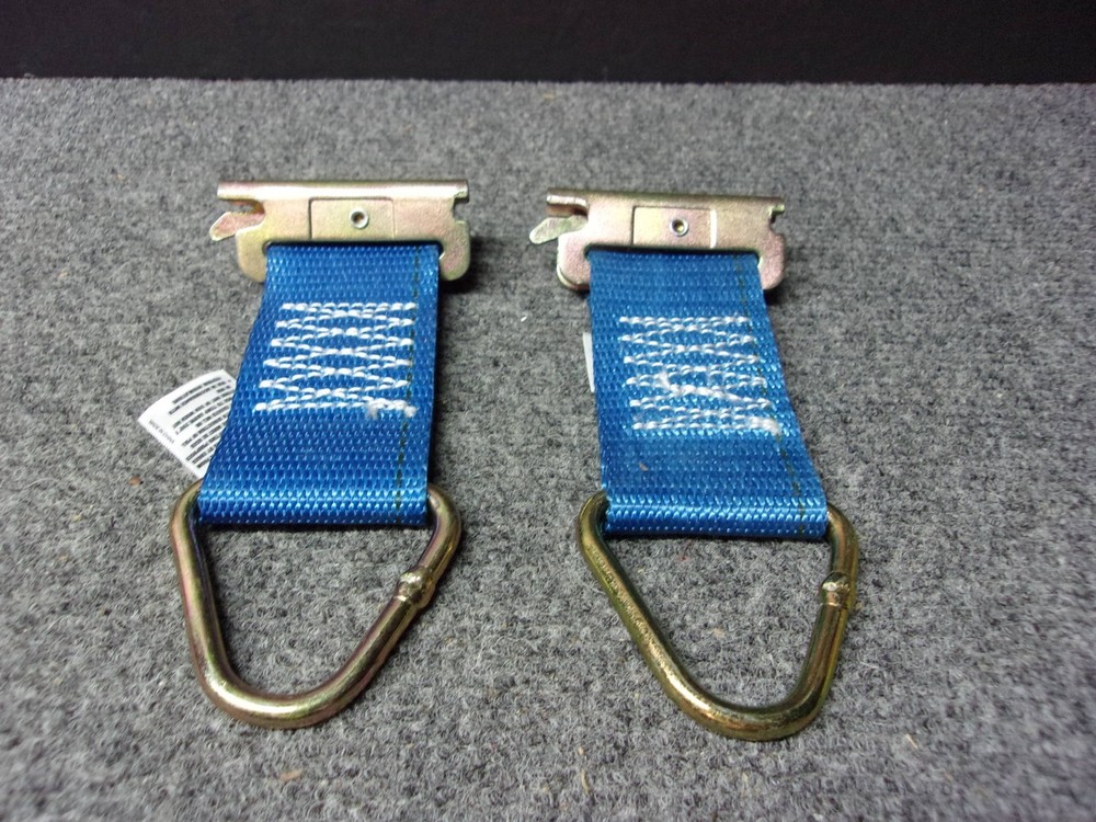 2 Pack E-Track 2"X 6" Strap With D-Ring Truck Cargo Control Tie Down