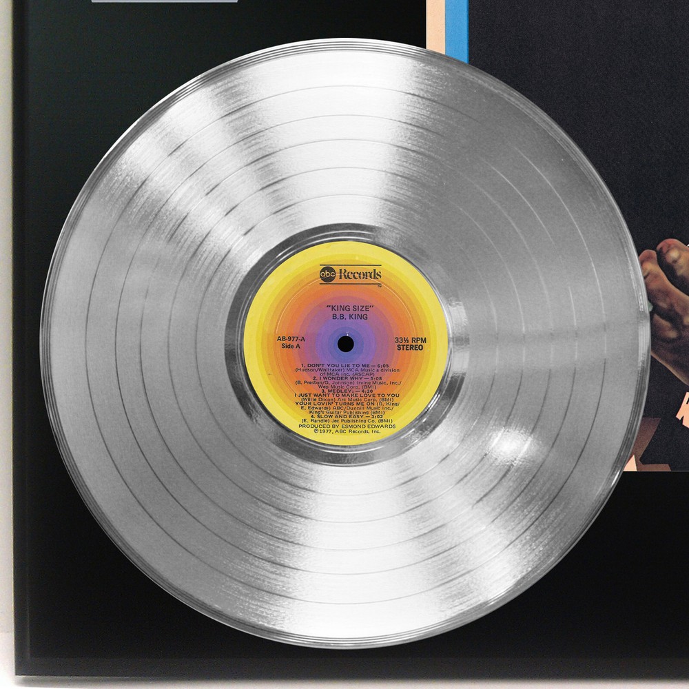 BB King - King Size Silver LP Record Plaque Display