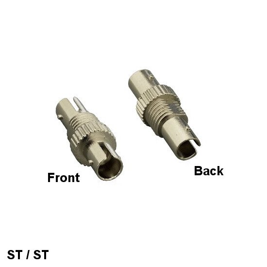 Kentek ST to ST Simplex MultiMode Fiber Optic Coupler Feedthrough Extender Metal