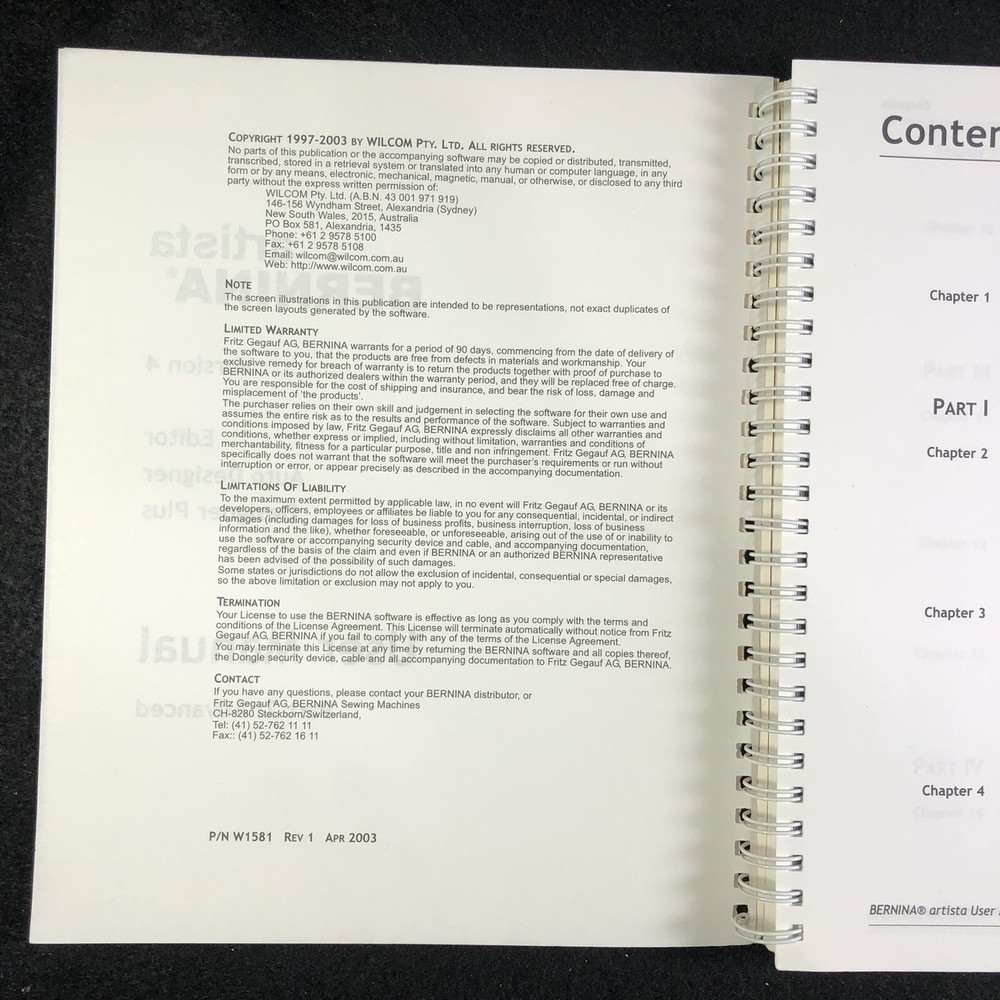 Bernina User manual for Version 4 PC- Embroidery Software Part 2 Advance