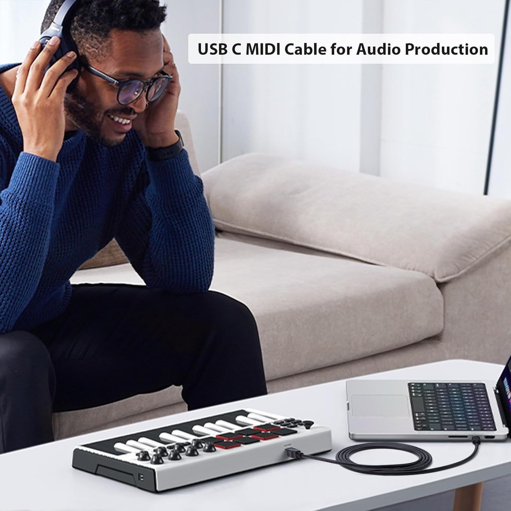 USB C Printer Cable 6FT C MIDI Compatible with iPad Pro Air...