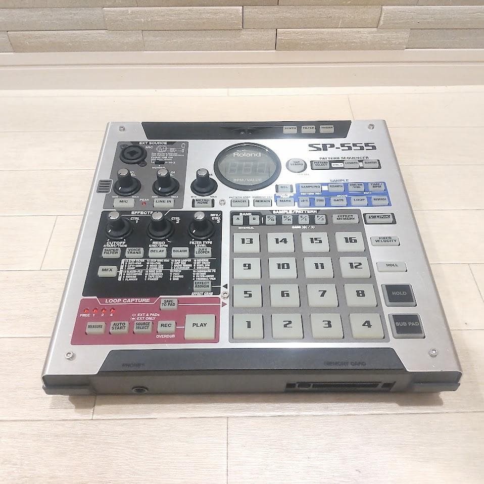Roland SP-555 Sampler w/ Box AC Adapter Performance Effects Tested Working Japan