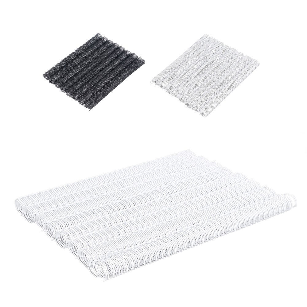 100x Double Loop Wire Binding Spines 9/16Inch 34Loop 3:1 Pitch 120Sheet Capacity