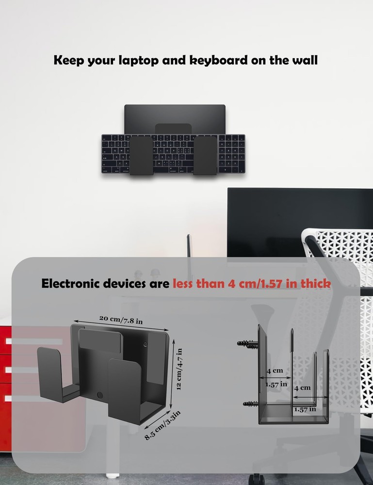 Bedside Wall Shelf Organizer for Electronics Multifunctional Small Bedside Sh...