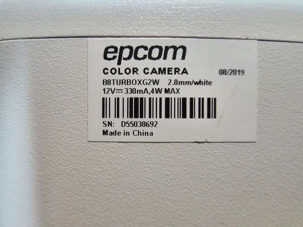 Epcom Color Camera - B8-Turbo-X G2W, 2.8mm/white, - Untested