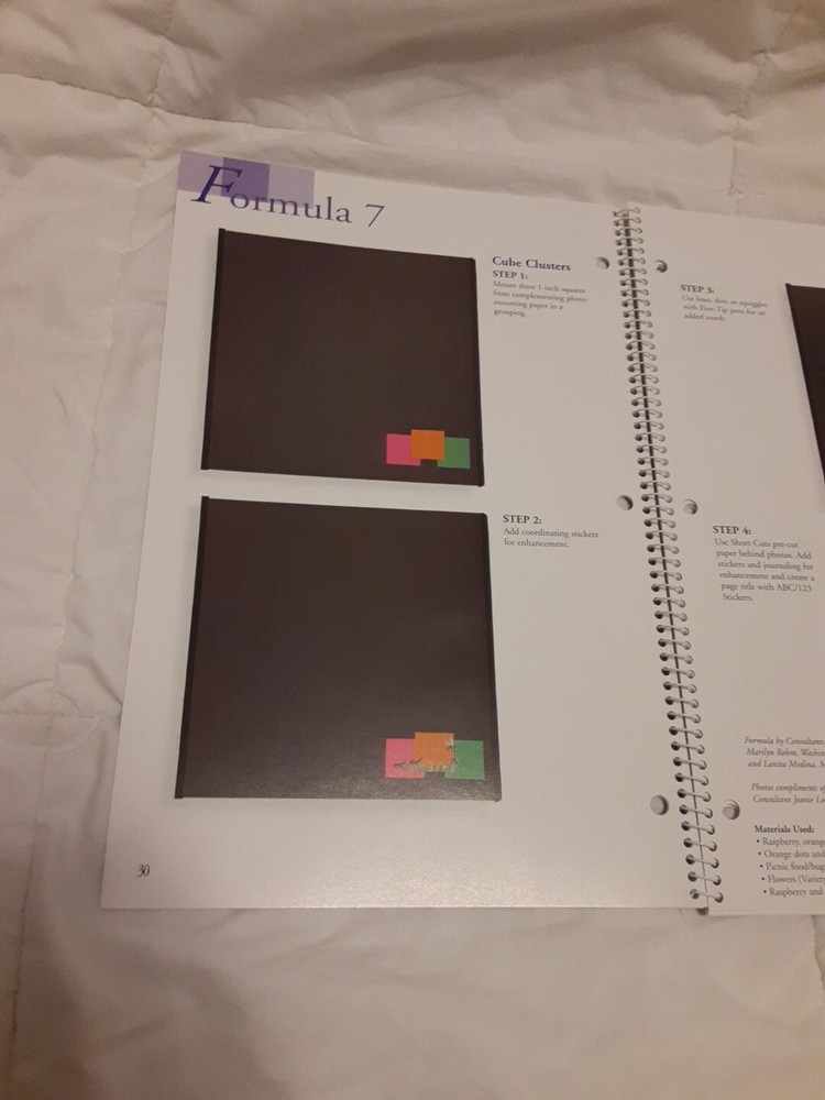 Creative Memories Fast Formulas 3rd Edition 72 Pgs Scrapbooking Layouts 2001